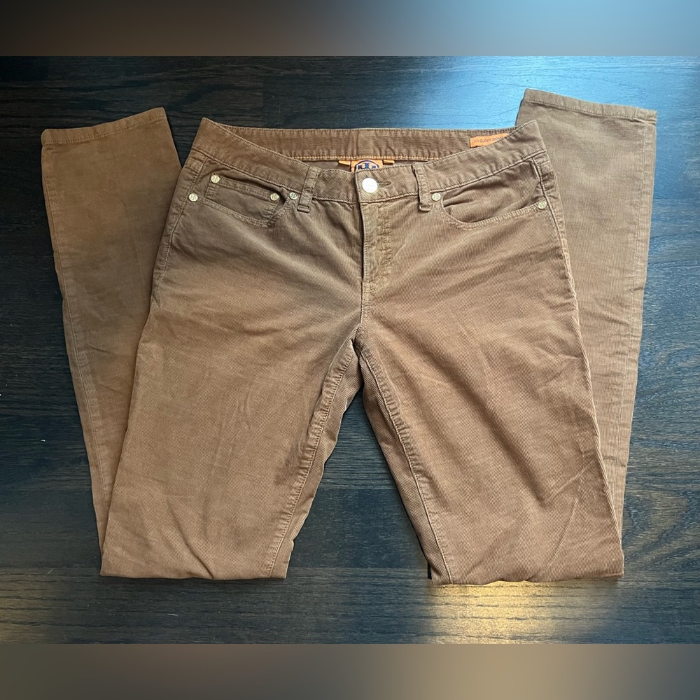 Tory Burch Ivy Super Skinny Corduroy Tan Pants Sz 29